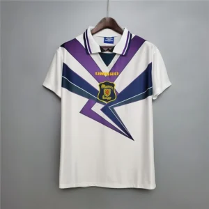 Scotland Euro 1996 White Away Retro Football Shirt