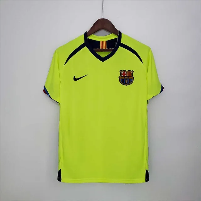 Barcelona 2005-2006 Away Green Soccer Jersey