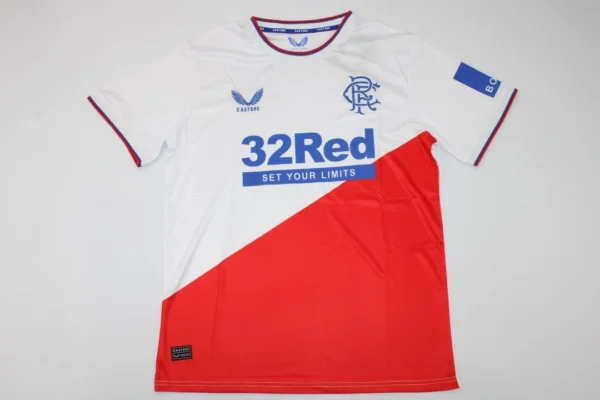 Rangers 2022-2023 Away White Red Soccer Jersey