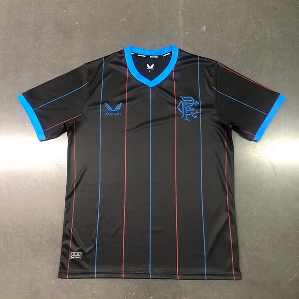 Rangers 2022-2023 Fourth Black Blue Soccer Jersey
