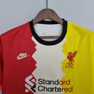 Liverpool 2022-2023 Red Beige Yellow Training Jersey