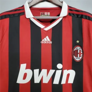 AC Milan 2009-2010 Home Soccer Retro Jersey