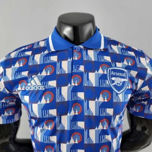 Arsenal 2022-2023 Blue Polo Soccer Shirt