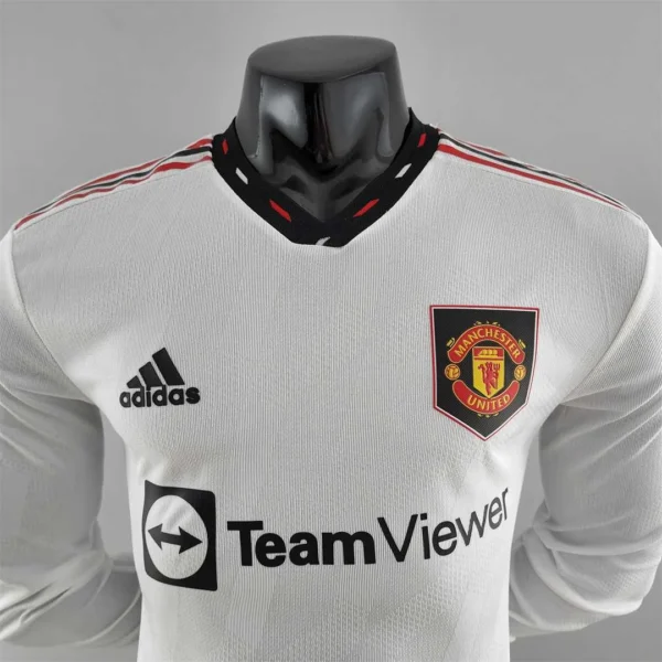 Manchester United 2022-2023 Away White Long Football Jersey