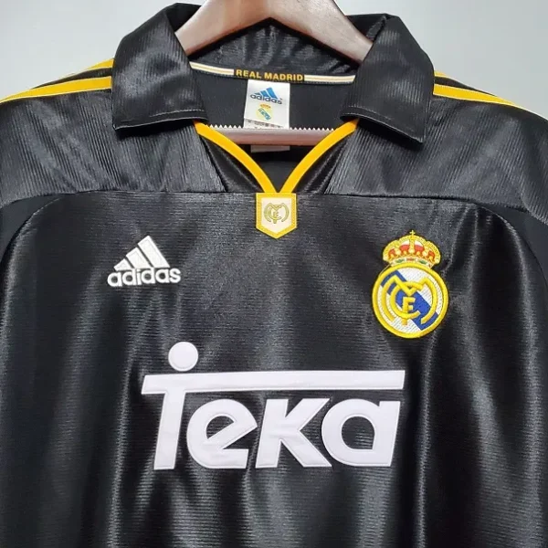 Real Madrid 1998 Away Black Retro Football Shirt
