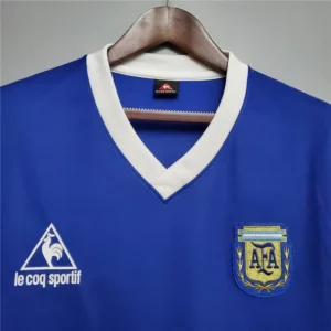 Argentina 1986 World Cup Away Blue Soccer Jersey