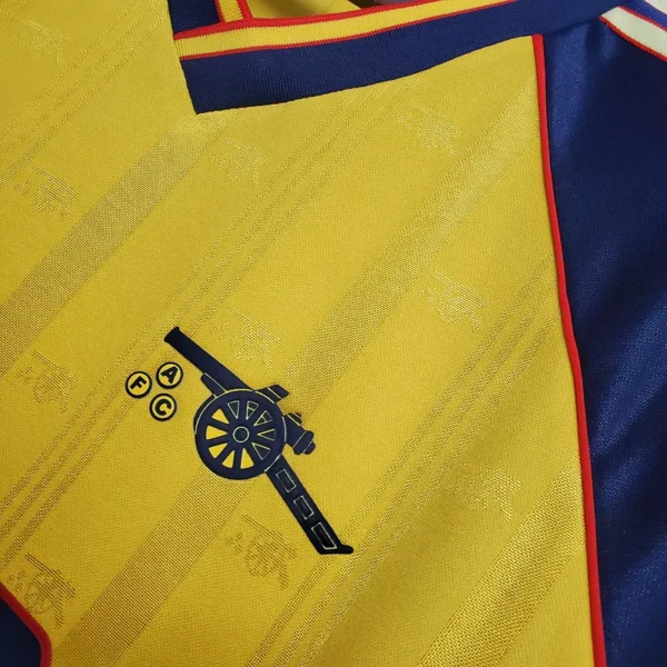 Arsenal 1988/1989 Retro Away Yellow Soccer Jersey