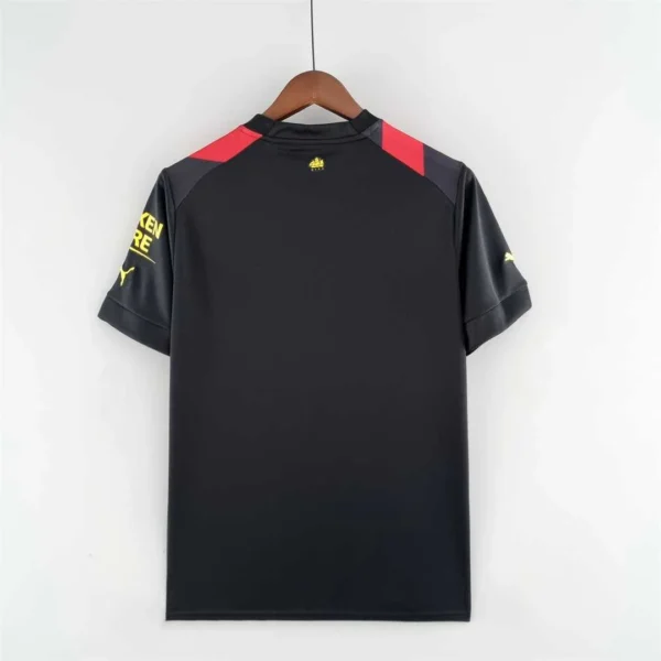 Manchester City 2022-2023 Away Black Red Soccer Jersey