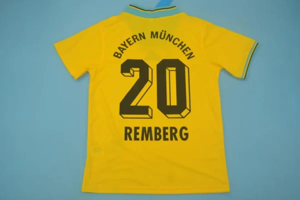 Bayern Munich 1993-1995 Yellow Away Football Shirt