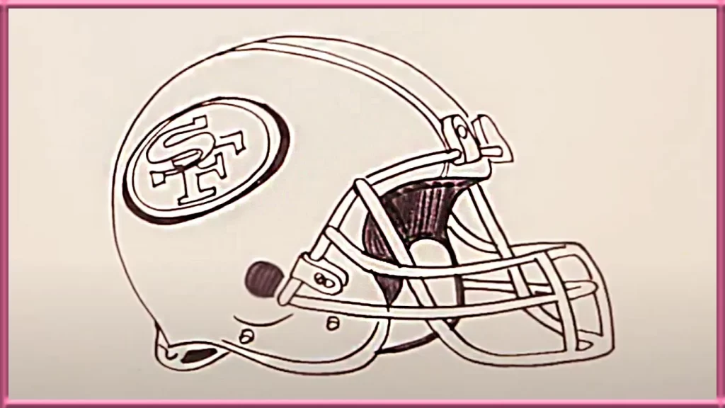 Step3 How To Draw A Football Helmet?