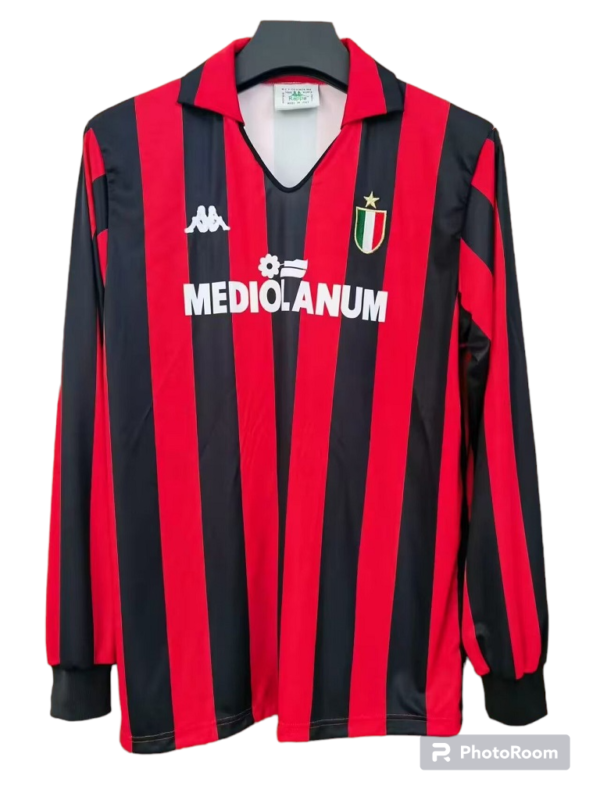 Ac Milan 1988-1989 Home Long Sleeve Retro Football Shirt