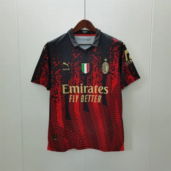 Ac Milan 2022-2023 Fourth Black Red Gold Football Shirt
