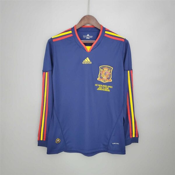 Spain 2010 World Cup Away Long Sleeve Football Shirt