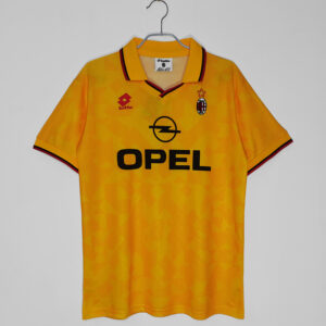 AC Milan 1995-1996 Third Yellow Retro Football Shirt