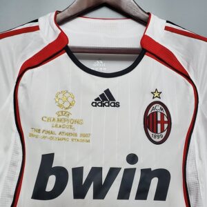 AC Milan 2006-2007 UCL Final Away Long Sleeve Retro Football Shirt