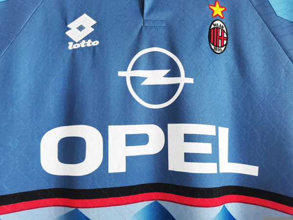 Ac Milan 1995-1996 Away Fourth Blue Retro Football Shirt