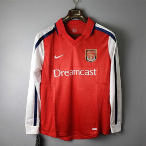 Arsenal 2000-2002 Retro Long Sleeve Home Soccer Jersey
