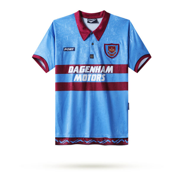 Westham United 1995-1997 Away Blue Retro Football Shirt