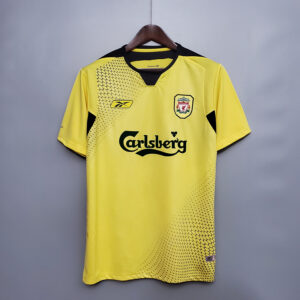 Liverpool 2004-2005 Away Yellow Football Shirt