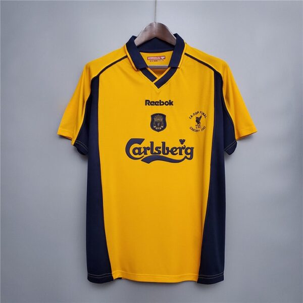 Liverpool 2000-2001 Away Yellow Football Shirt