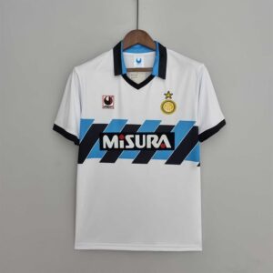 Inter Milan 1990-1991 Away White Retro Football Shirt