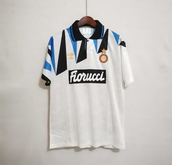 Inter Milan 1992-1993 Away White Retro Football Shirt