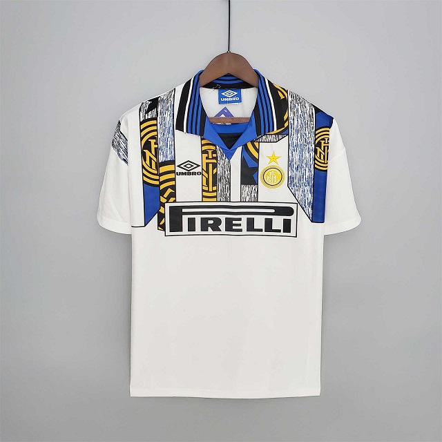 Inter Milan 1995-1996 Away White Retro Football Shirt