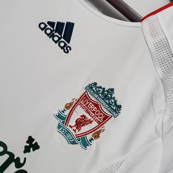 Liverpool 2006-2007 Away White Long Sleeve Football Shirt