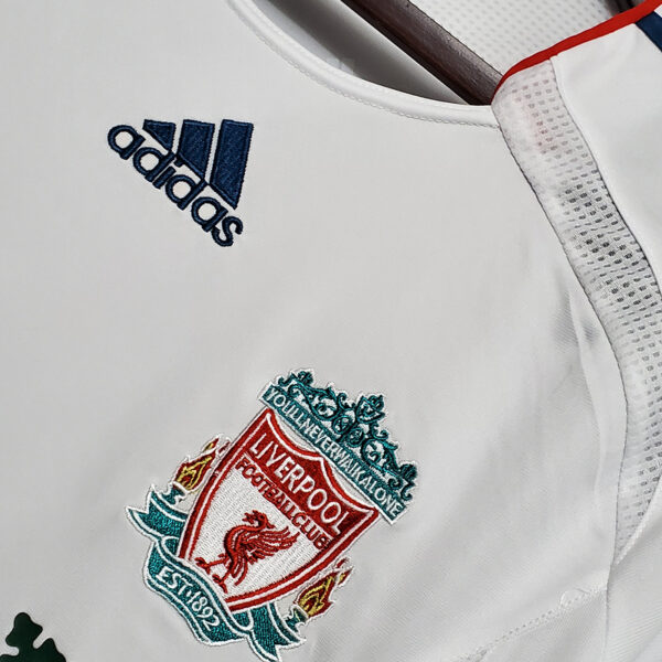 Liverpool 2006-2007 Away White Long Sleeve Football Shirt