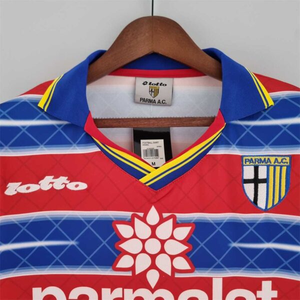 Parma 1998-1999 Away Red Blue Retro Football Shirt