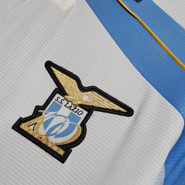 Lazio 1999-2000 Away White Retro Football Shirt