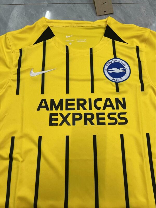 a 01 31 1 Arsenal Brighton 2024-2025 Away Yellow Soccer Jersey